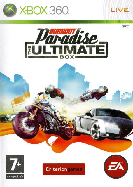 Burnout Paradise box art for Xbox 360